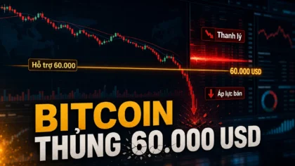 Bitcoin thủng mốc 60.000 USD và áp lực thanh lý trên thị trường crypto