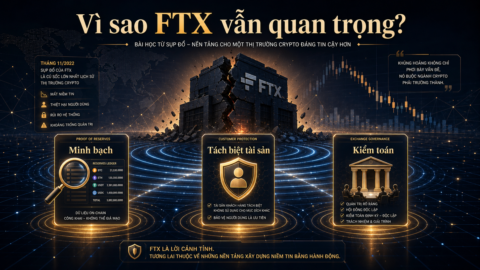 Vụ FTX vẫn quan trọng vì đặt lại câu hỏi về minh bạch và quản trị sàn crypto