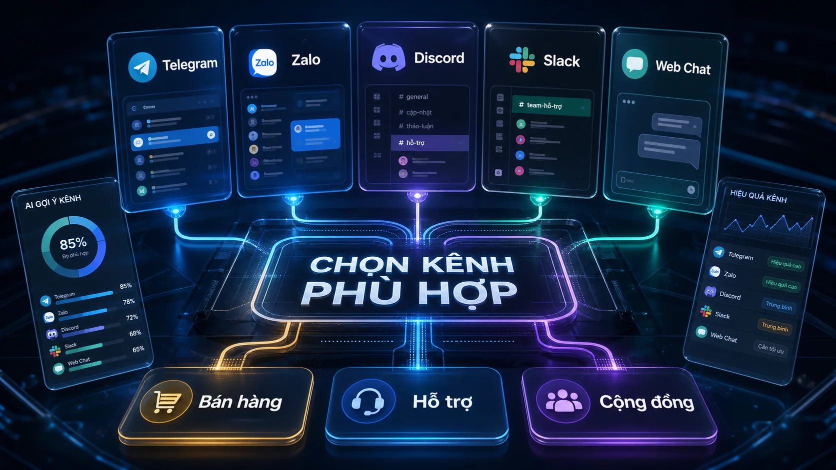CHỌN KÊNH PHÙ HỢP - Nên chọn kênh nào cho từng mục đích? trong hướng dẫn OpenClaw