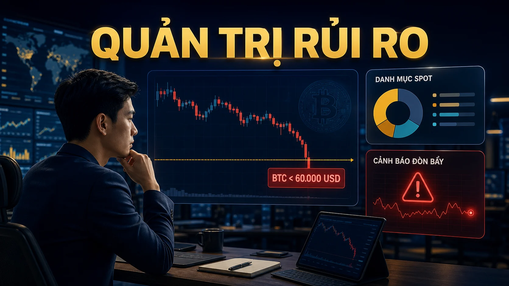 Quản trị rủi ro khi Bitcoin biến động dưới 60.000 USD