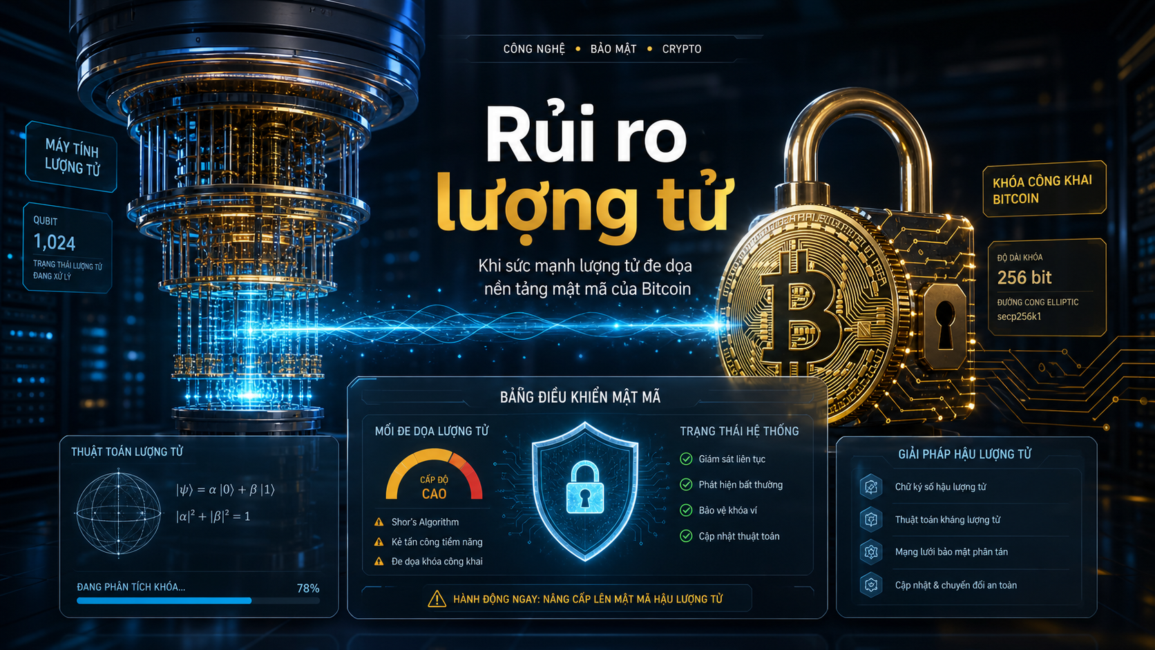 Rủi ro lượng tử đối với khóa công khai và bảo mật Bitcoin
