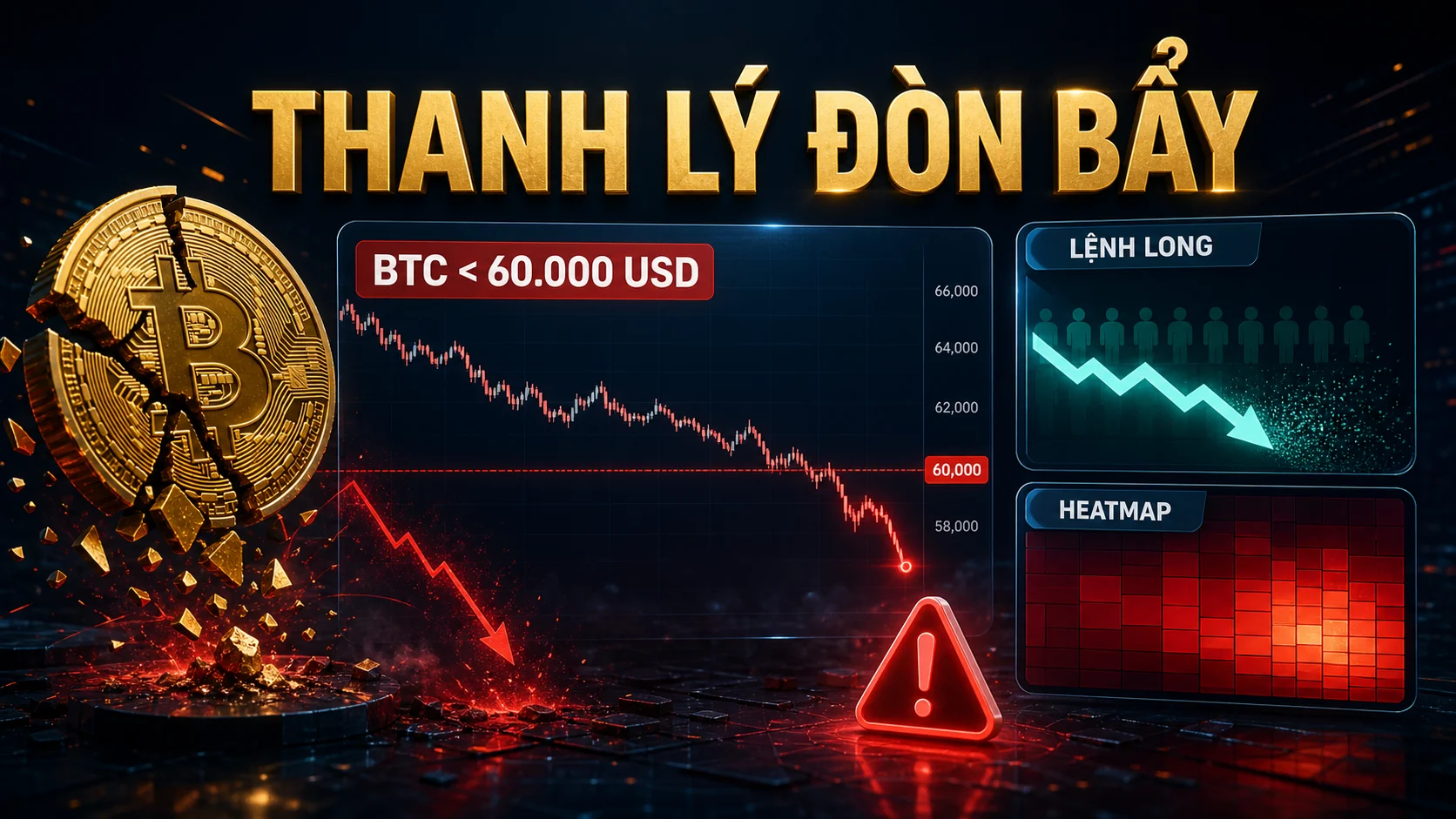 Thanh lý đòn bẩy khi Bitcoin giảm mạnh