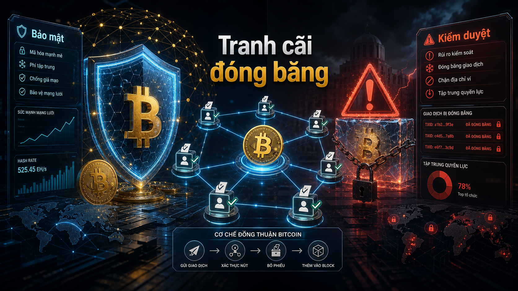 Tranh cãi về việc đóng băng Bitcoin của Satoshi ở cấp giao thức