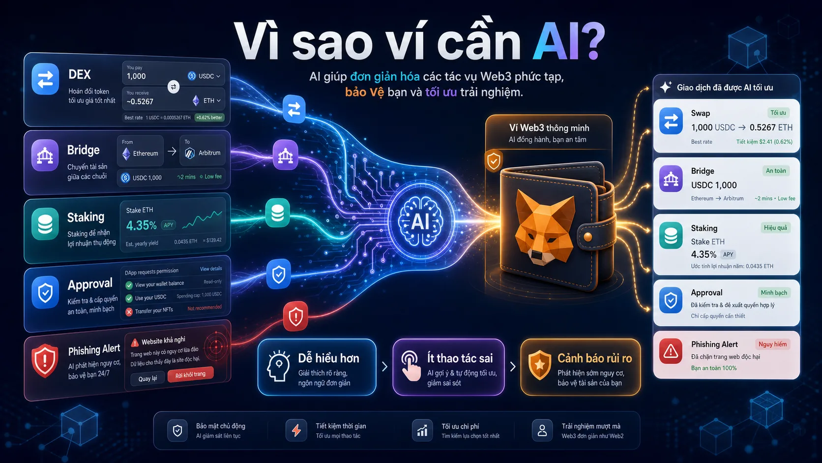 Vì sao MetaMask đưa AI agent vào ví crypto