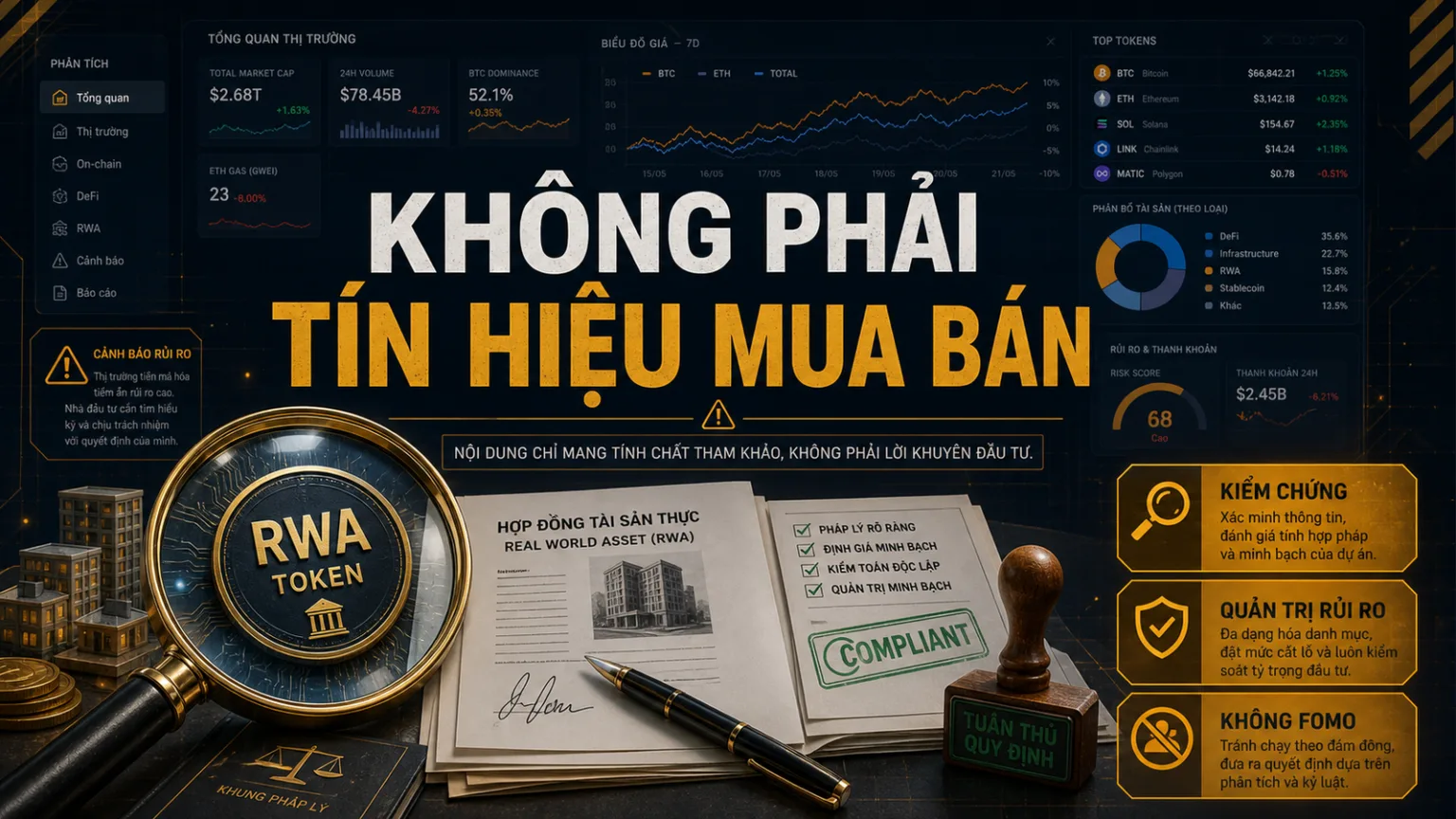 Tokenized RWA không phải tín hiệu mua bán trực tiếp cho nhà đầu tư