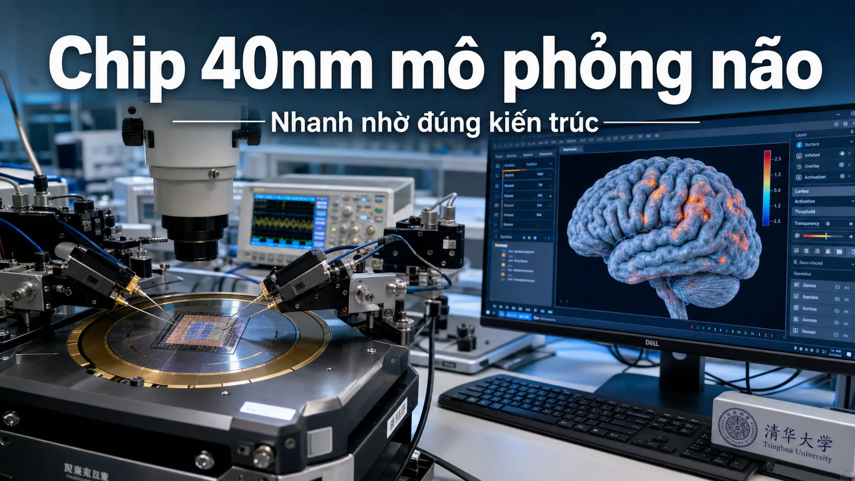 Chip 40nm mô phỏng não và benchmark Nvidia A100